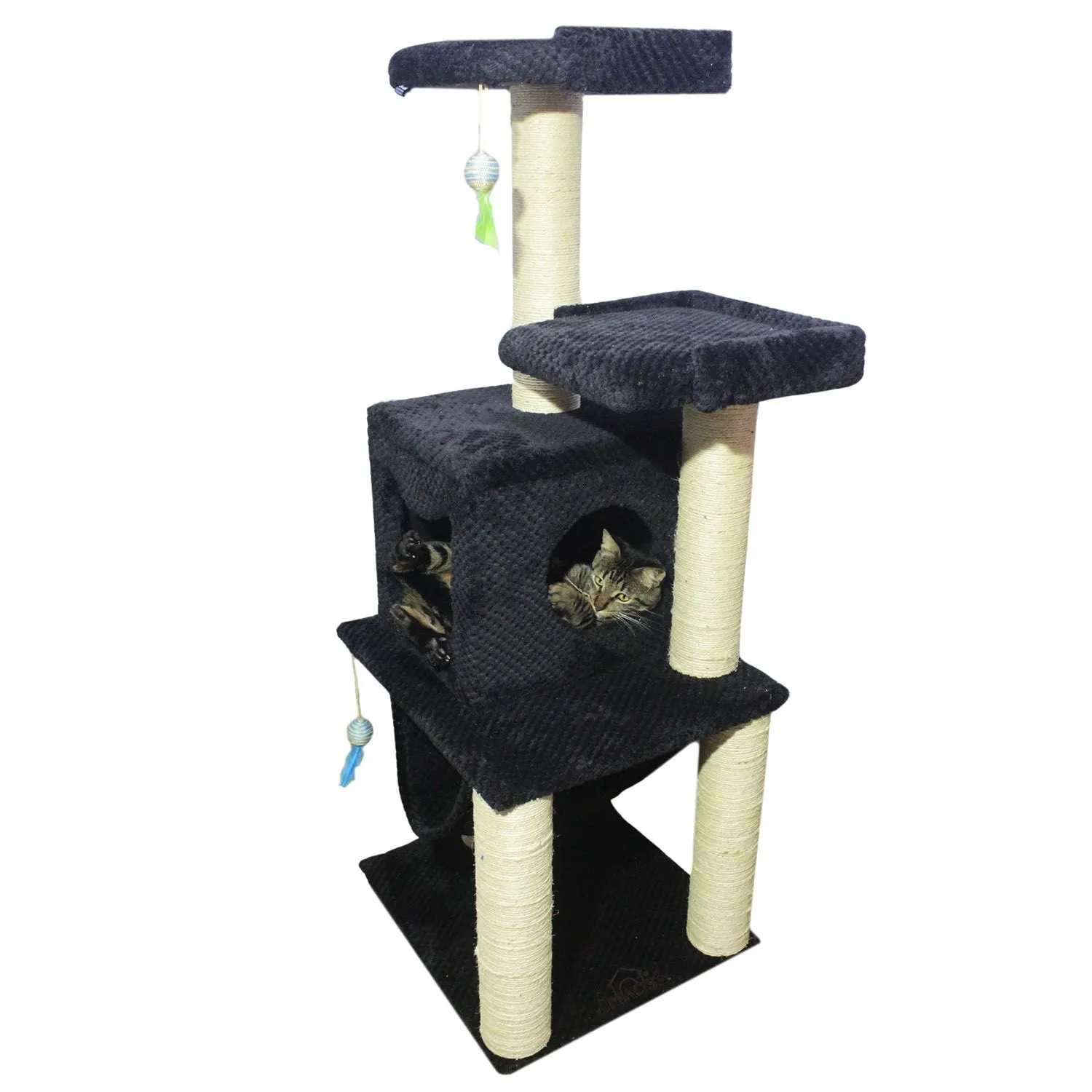 Gimnasio Rascador Para Gatos 50x45x135cm Mediano Negro
