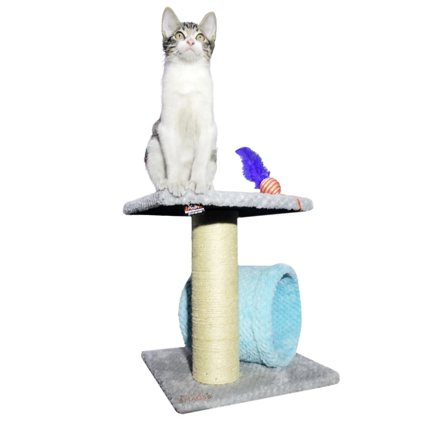 Gimnasio Rascador Para Gatos 35x35x40cm Mediano Gris
