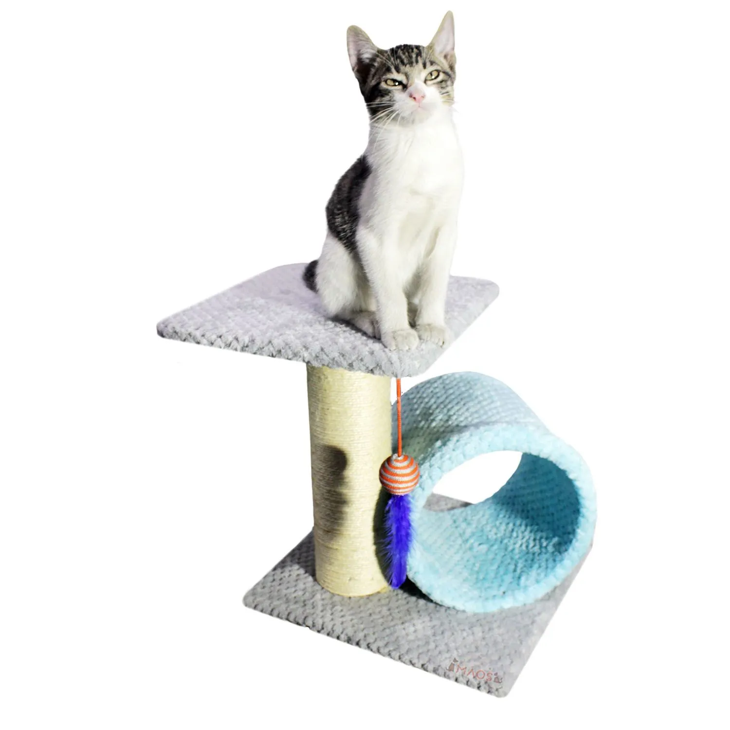 Gimnasio Rascador Para Gatos 35x35x40cm Mediano Gris