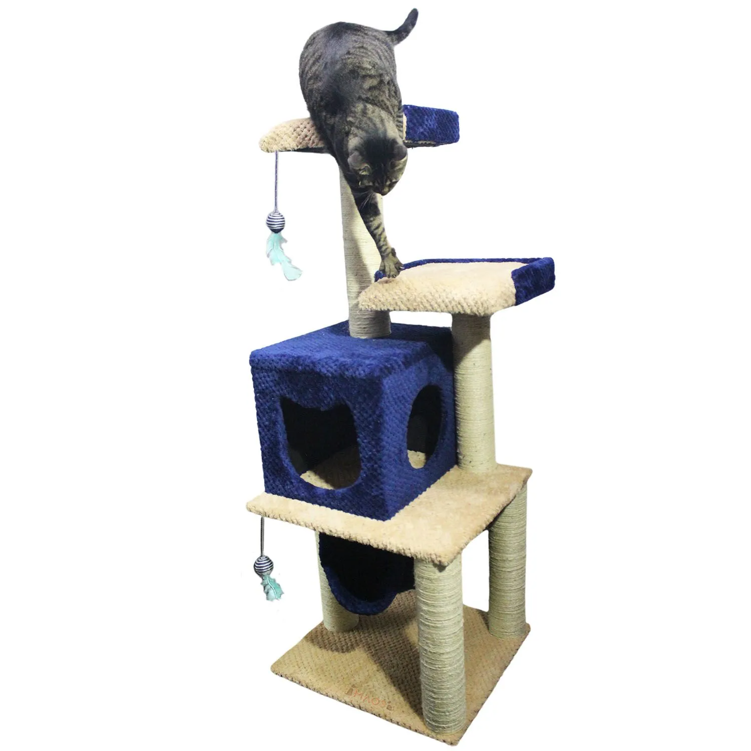 Gimnasio Rascador Para Gatos 50x45x135cm Mediano Beige