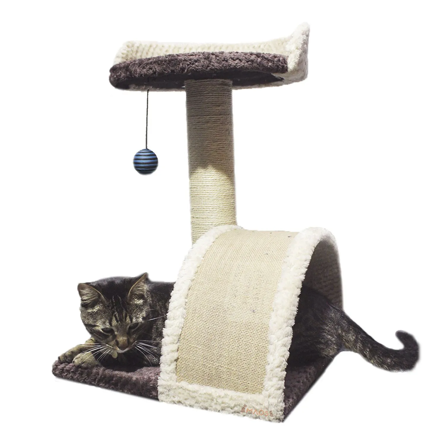 Gimnasio Rascador Para Gatos 40x40x60cm Mediano Café