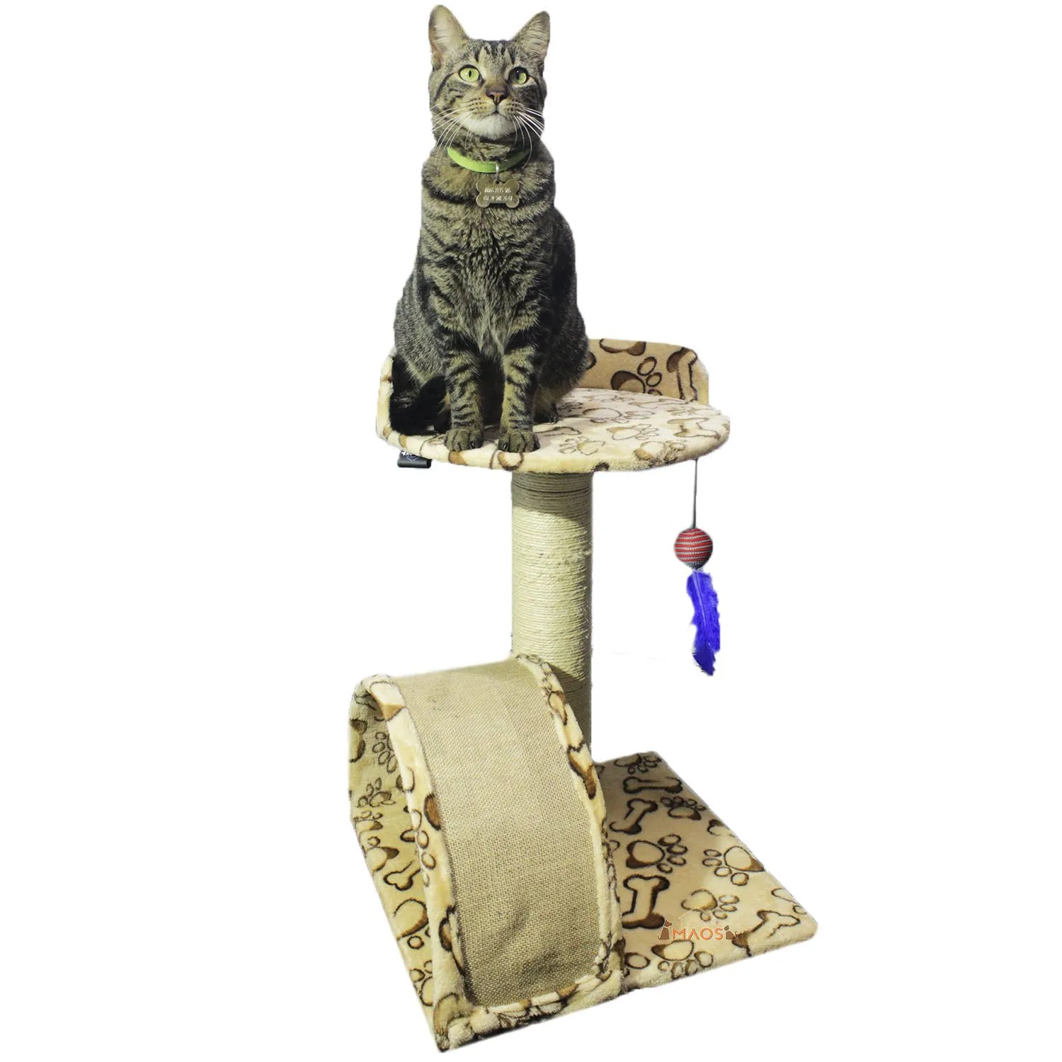 Gimnasio Rascador Para Gatos 40x40x60cm Mediano Beige