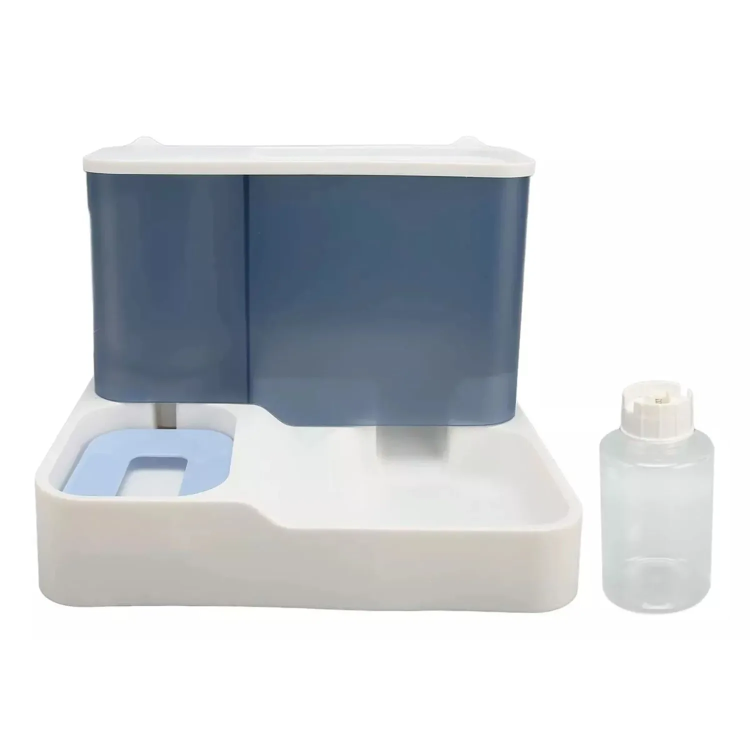 Dispensador Para Perro Dos En Uno De Comida Y Agua Azul Sube