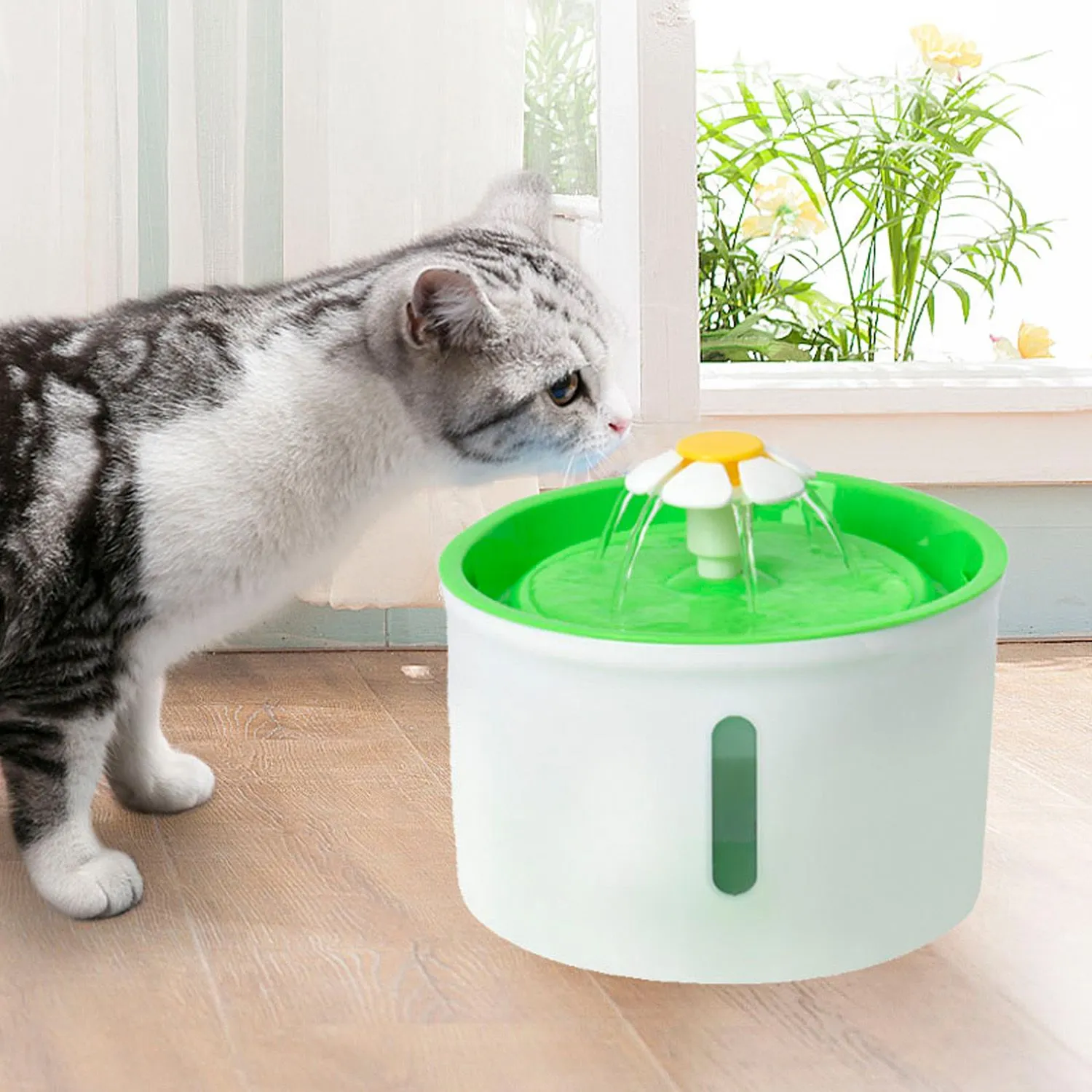 Fuente De Agua Para Perro Purificadora Con Filtro 1.6 Lt Verde 12