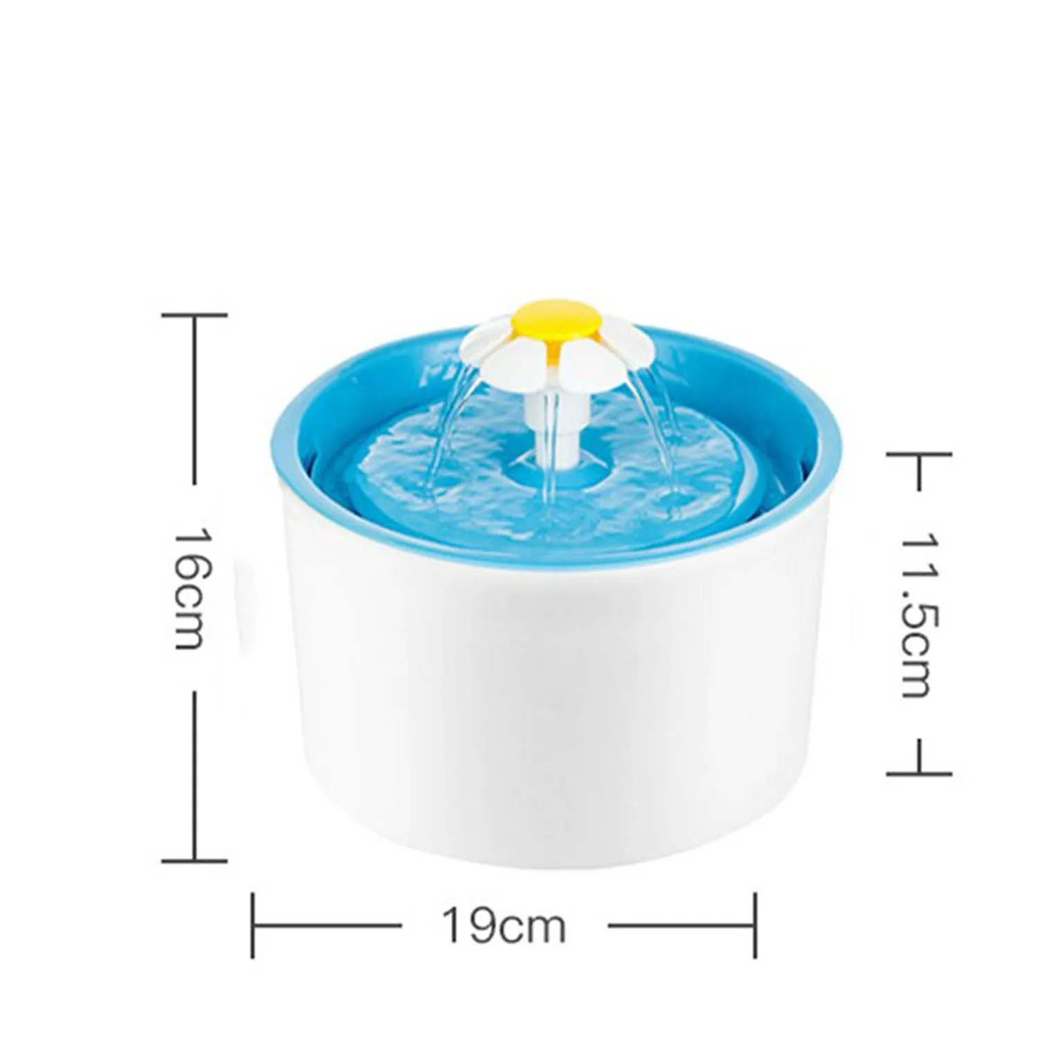 Fuente De Agua Para Perro Purificadora Con Filtro 1.6 Lt Azul 10