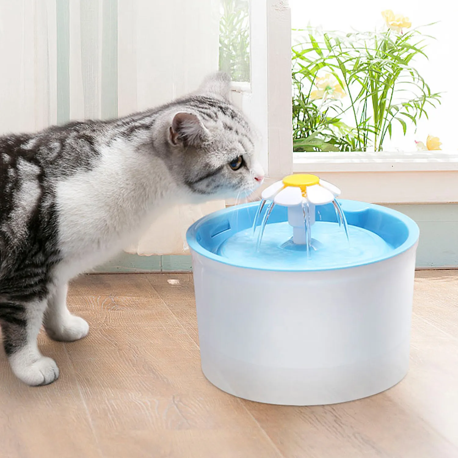Fuente De Agua Para Perro Purificadora Con Filtro 1.6 Lt Azul 3