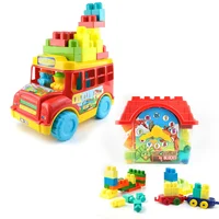 Kit X2 Juguetes Didácticos: Autobús 19 Pzas + Casa 60 Pzas