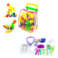 Kit Infantil: Maletero Didáctico 65 Bloques + Set Médico