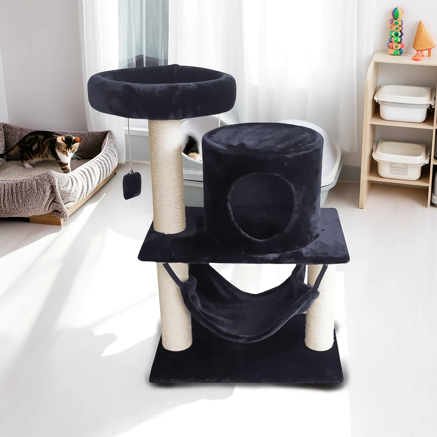 Gimnasio Para Gatos 2 PisoS 60x40x90cm Mediano Surtido