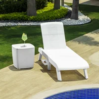 Asoleadora Plástica Plegable sin Brazos Capri Blanca MQ