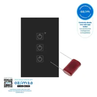 Interruptor Triple Smart Wi-Fi Negro