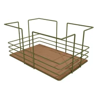 Rejiplas Canasta Fondo Madera Pintado Verde Sensible