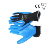 Guante Nylon Negro Con Capa Nitrilo Azul 8" Set X 24 Superior