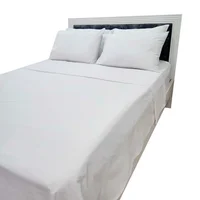 Juego de Sábanas para Cama Doble 180 Hilos Blanco Set X 5 Unidades