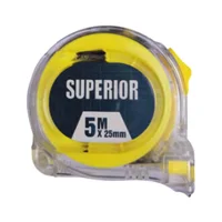 Juego de Flexómetros 6 Piezas Transparente 8 m x 25 mm Superior