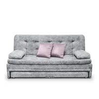 Sofá Cama Nido Olsen 95X190X60 Tela Gris Incluye Cojines