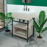 Lavamanos Godai Oslo 79X48 A Piso Con Cubo Soder