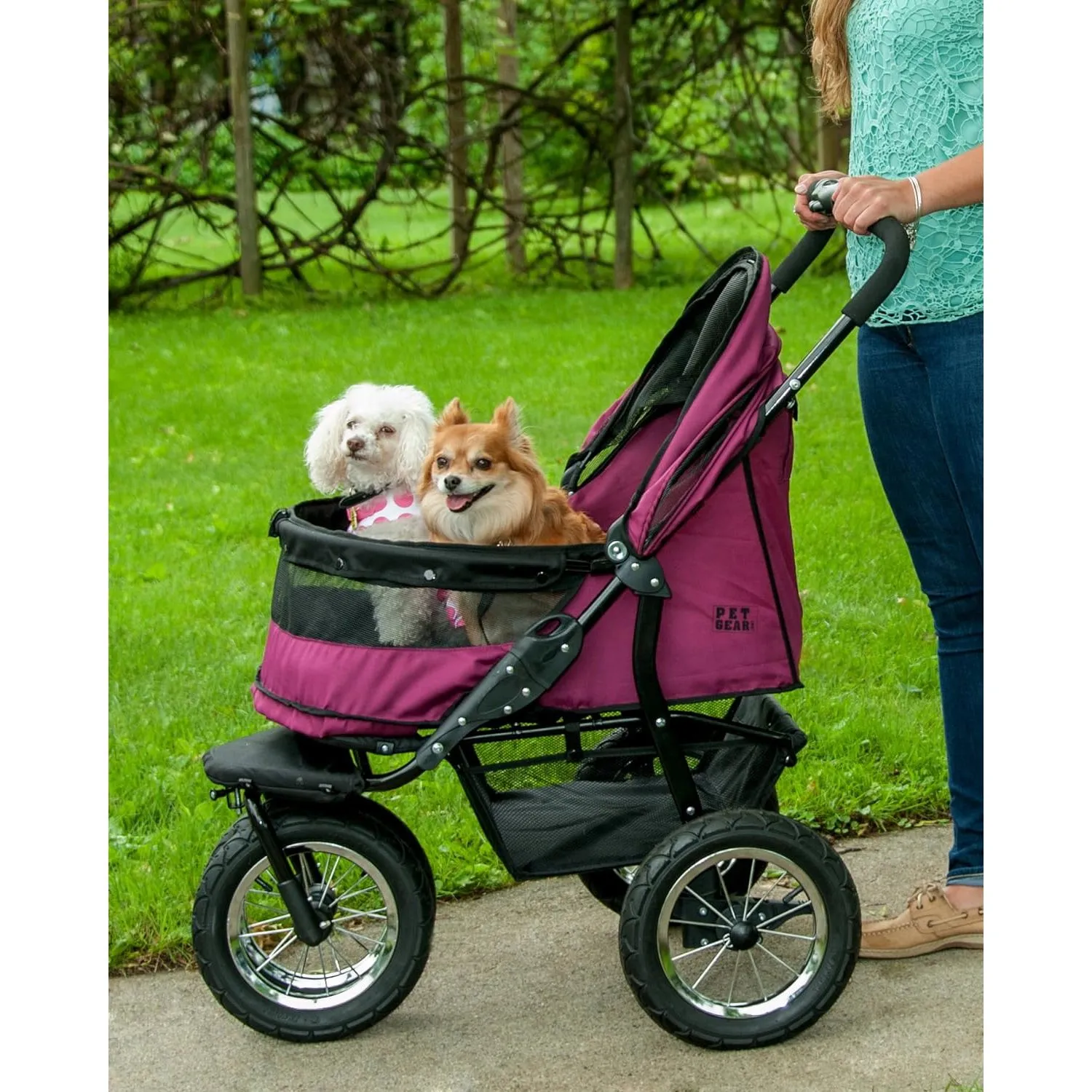 Coche Para Mascotas 79x58x108cm Mediano Violeta 3