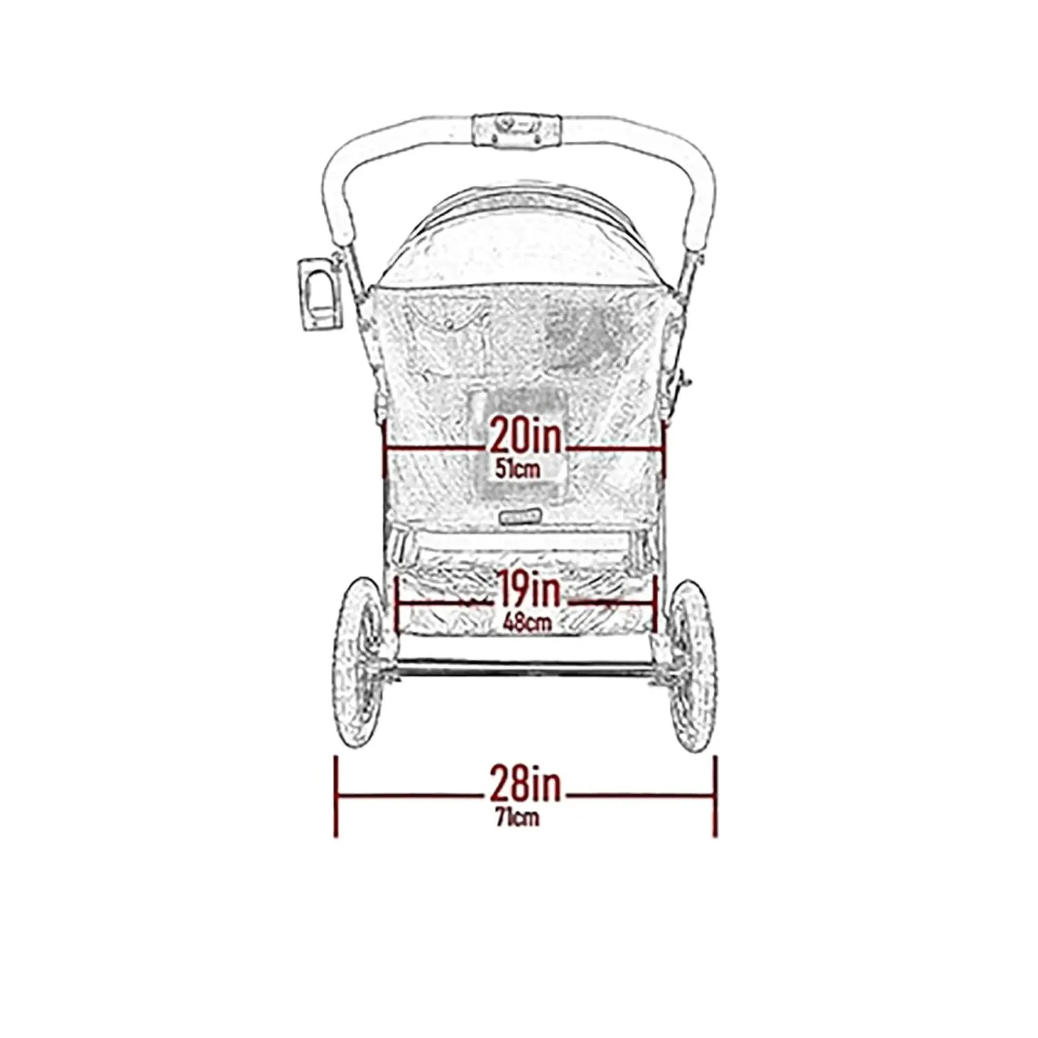 Coche Para Mascotas 79x58x108cm Mediano Violeta 7