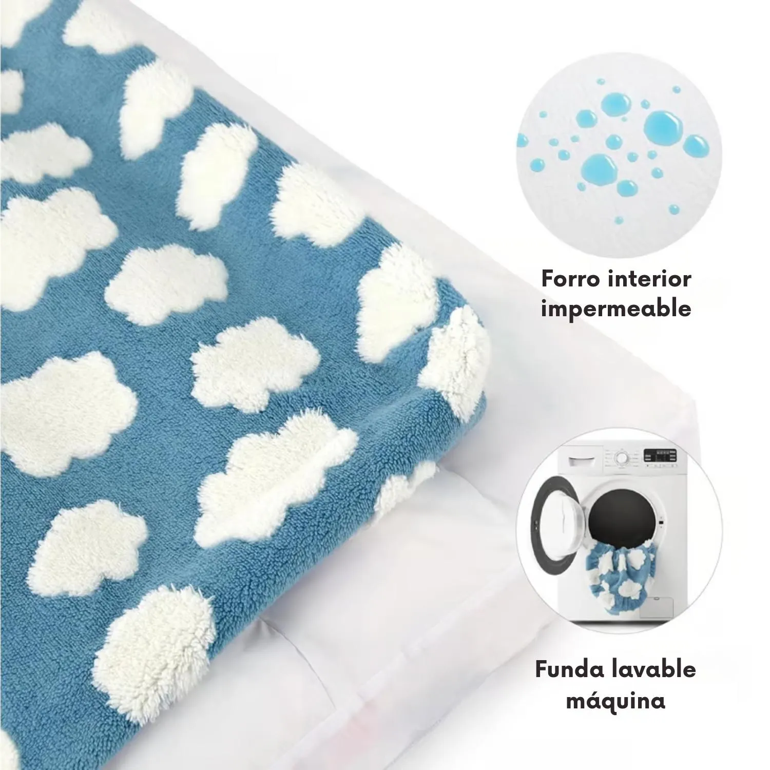 Cama para Perros de Espuma Triturada Gruesa 6