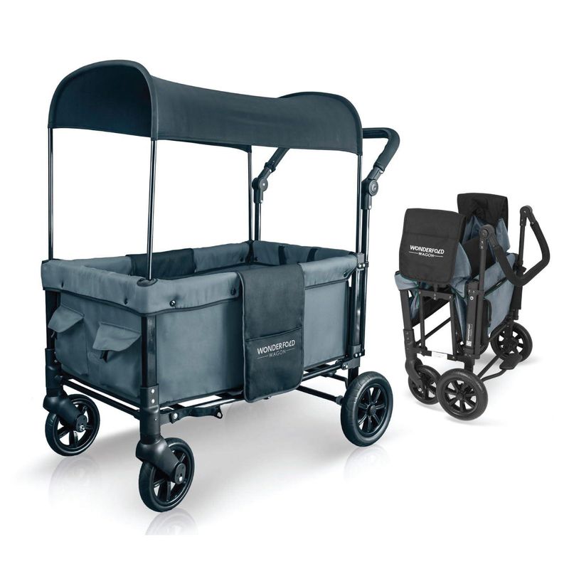 WonderFold Copertura Parapioggia Trasparente Per Carrello X2, Con Fori Di Ventilazione E Apertura In Velcro - 3