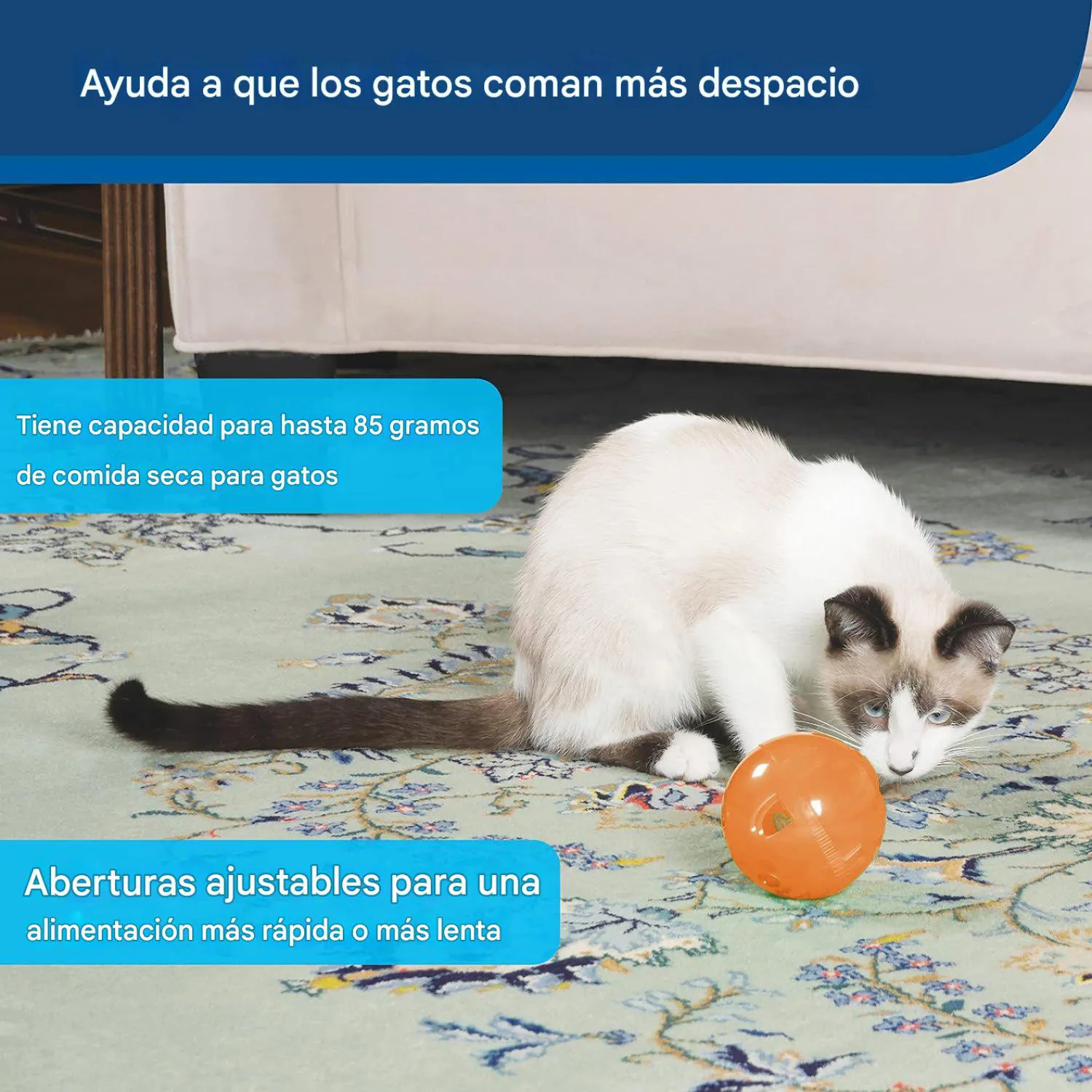 Juguete para Gatos Pelota Interactiva Alimentador Lento Plástico 9 cm PetSafe