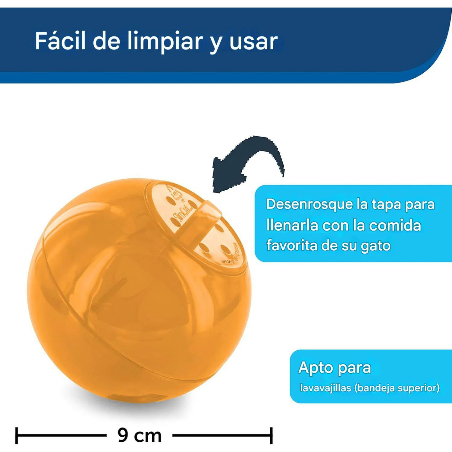 Juguete para Gatos Pelota Interactiva Alimentador Lento Plástico 9 cm PetSafe