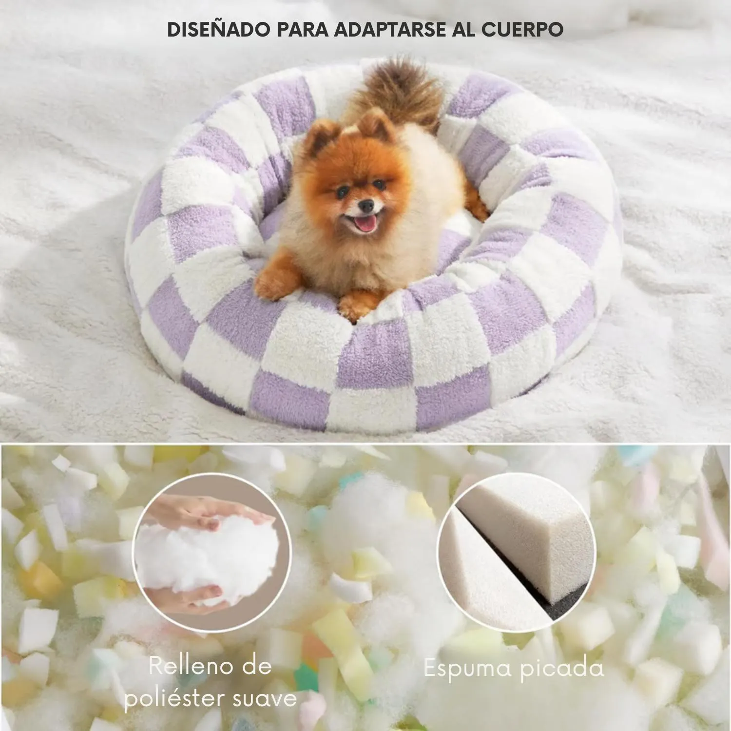 Cama para Perros Pequeños Redondas Con Felpa L 3