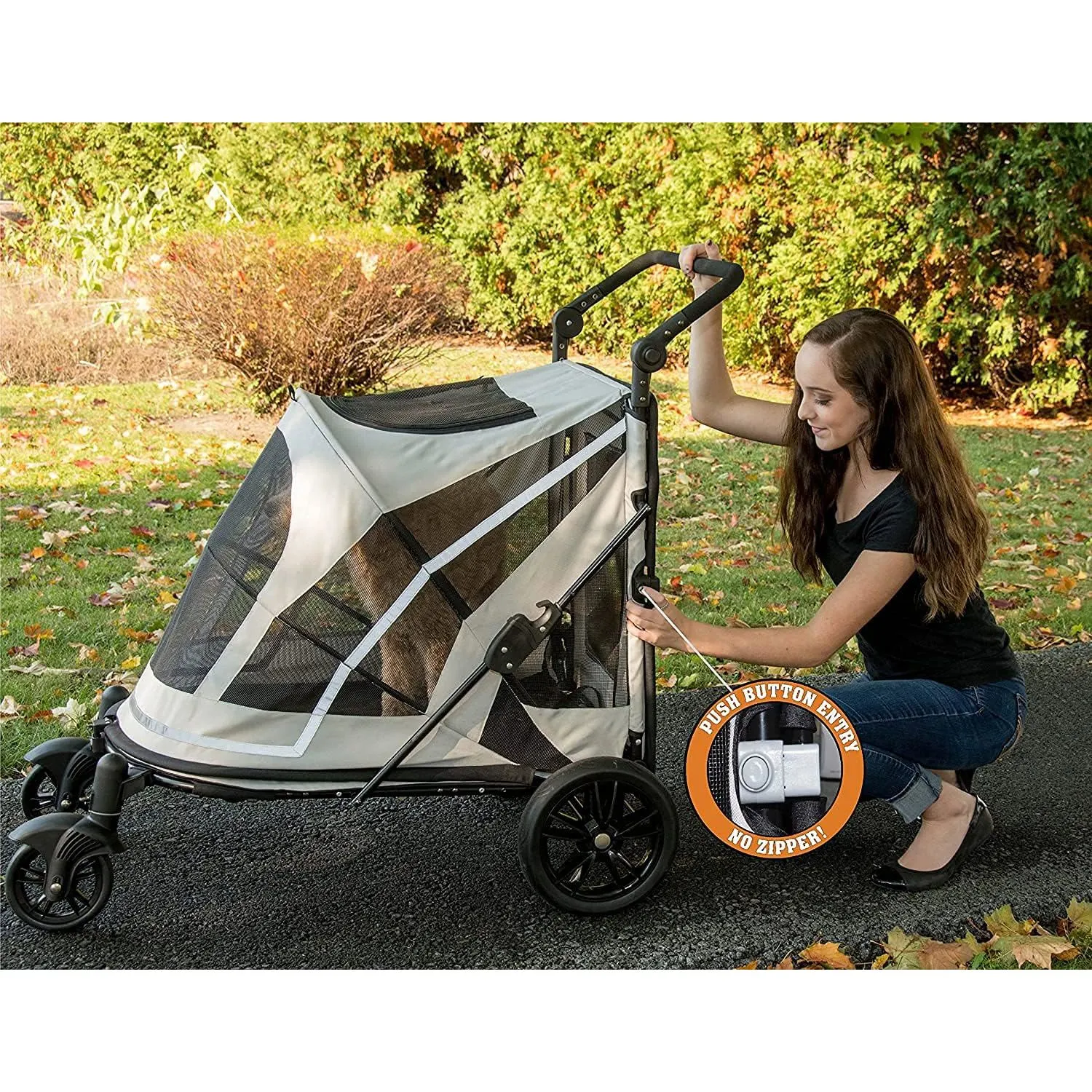 Coche Para Mascotas 100x58x97cm Grande Beige 3