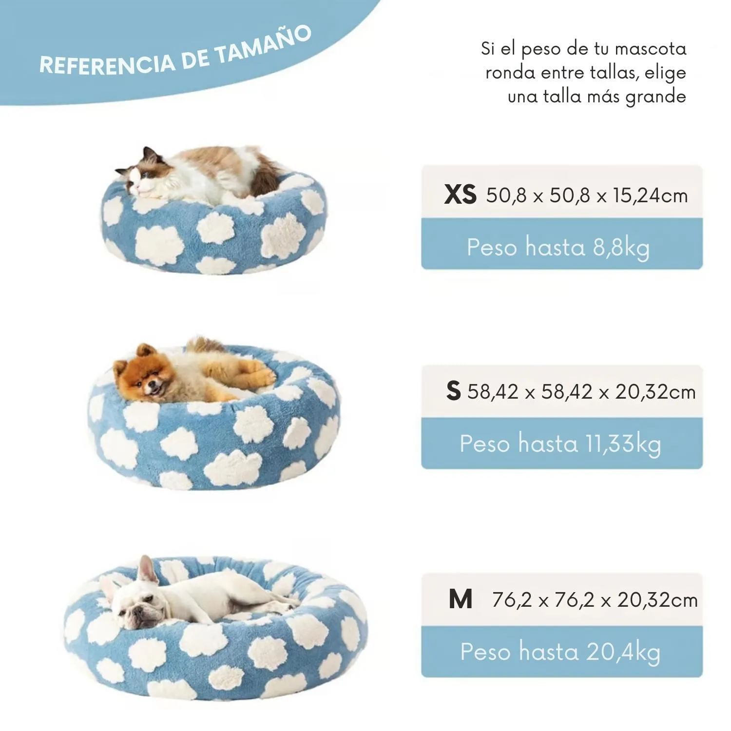 Cama para Perros Pequeños Antideslizante Azul