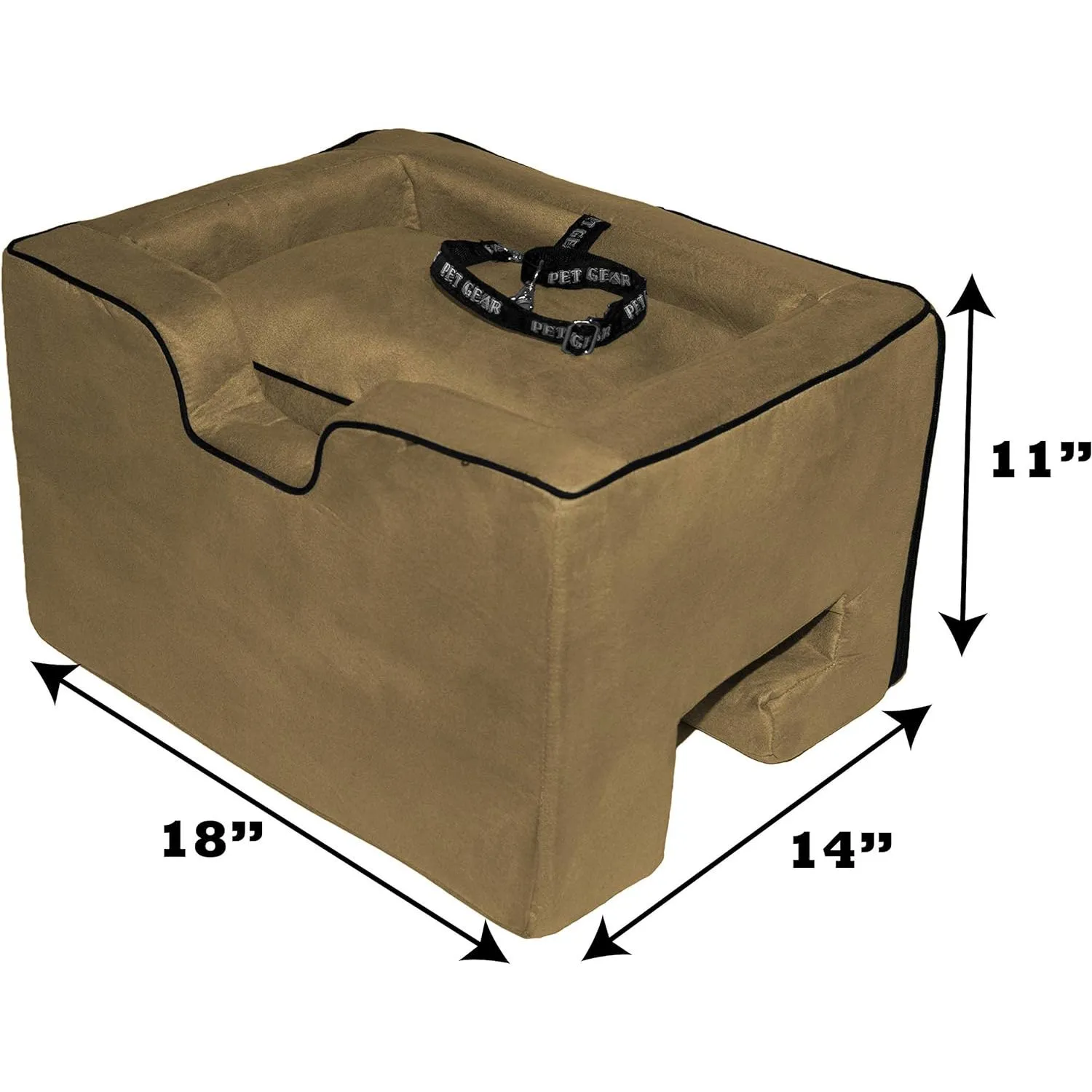 Asiento Automovil Para Perros 46x36x28cm Pequeño Marrón