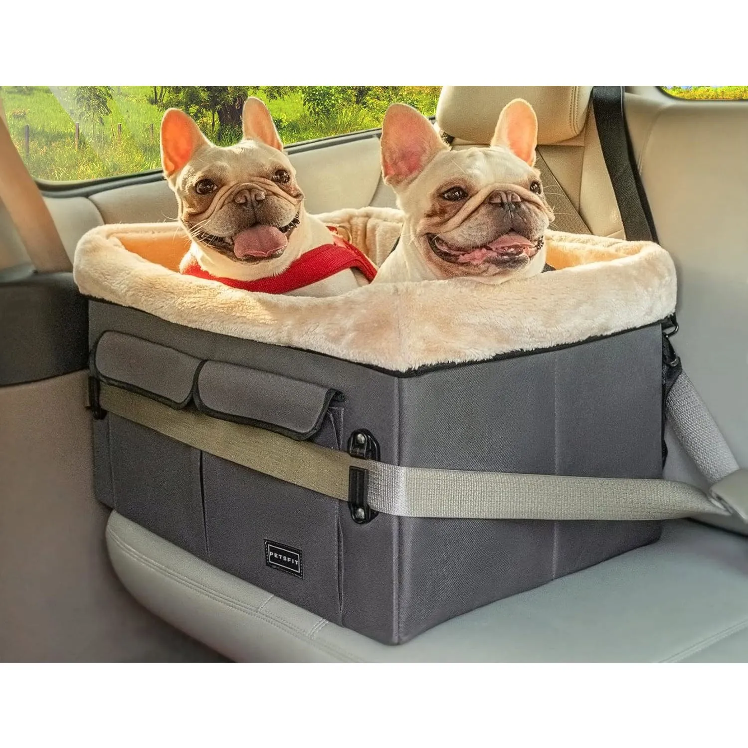 Asiento Para Perros 59x39x37cm Mediano Gris