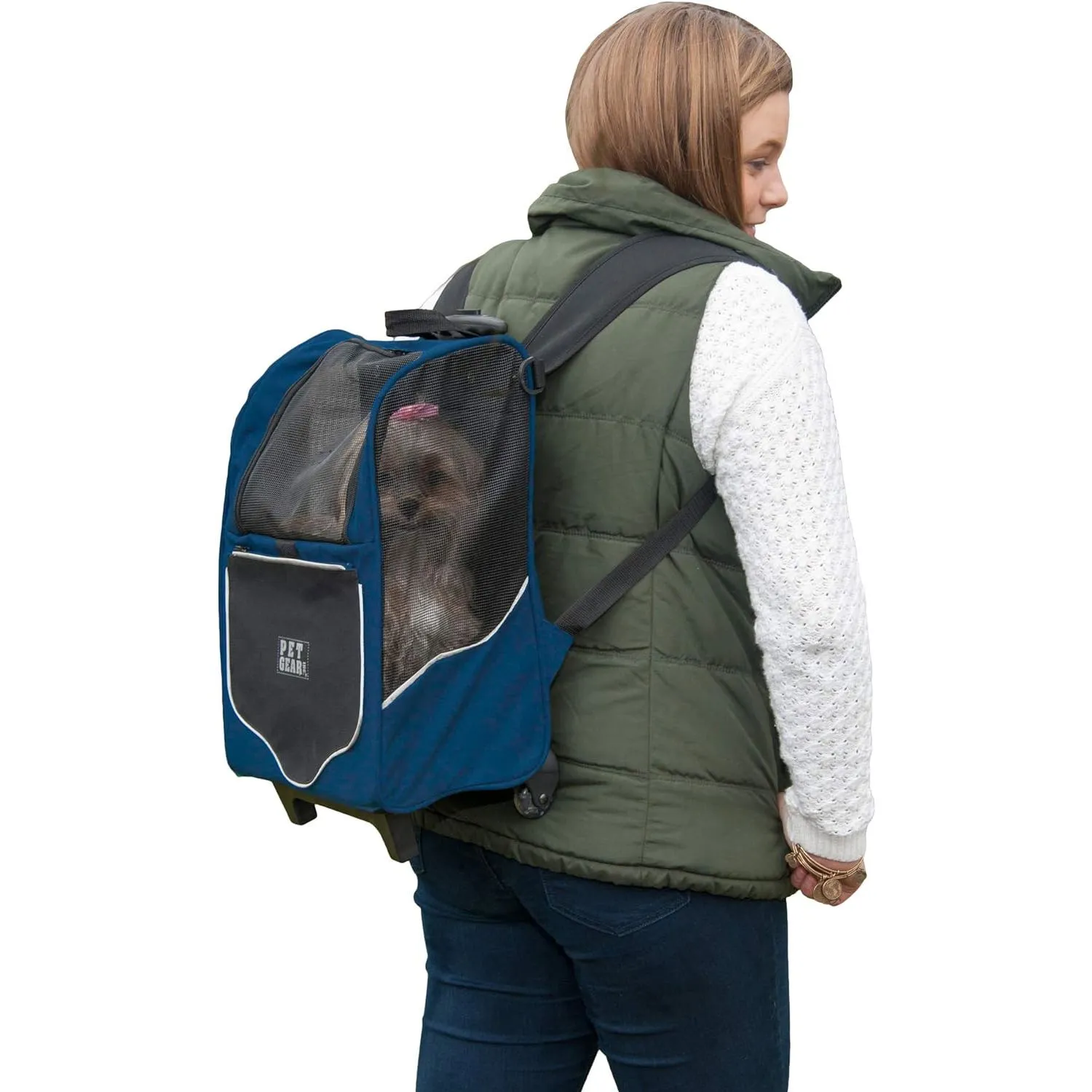 Mochila Para Mascotas 47x31x21cm Mediano Azul