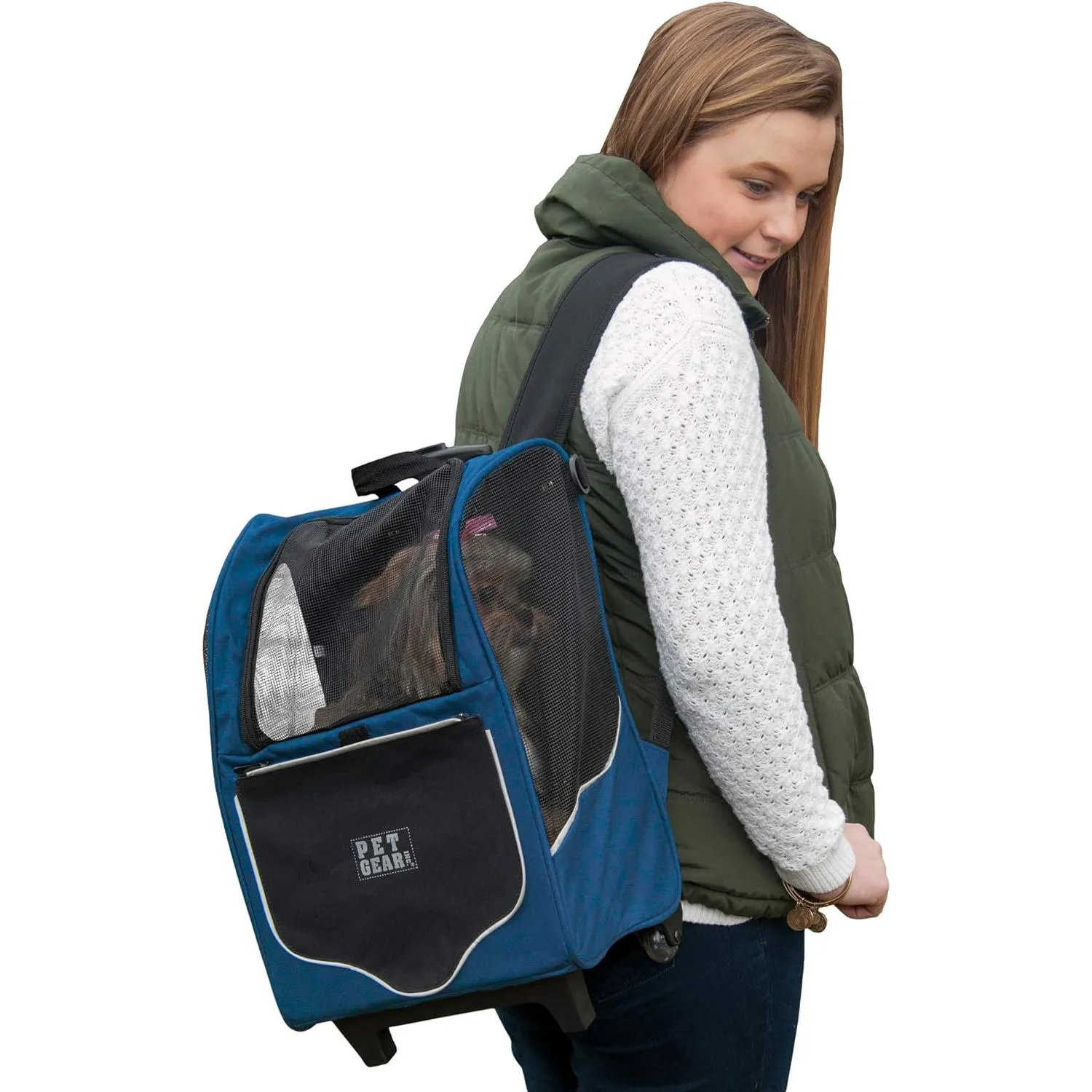 Mochila Para Mascotas 47x31x21cm Mediano Azul
