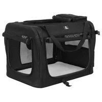 Jaula Para Mascotas Portatil 61x42x42cm Mediano Negro