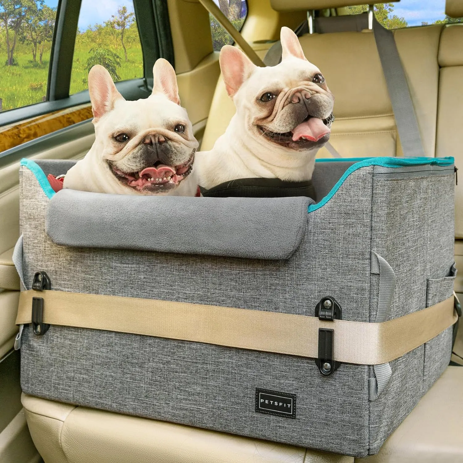 Asiento Para Perros 62x44x34cm Mediano Gris