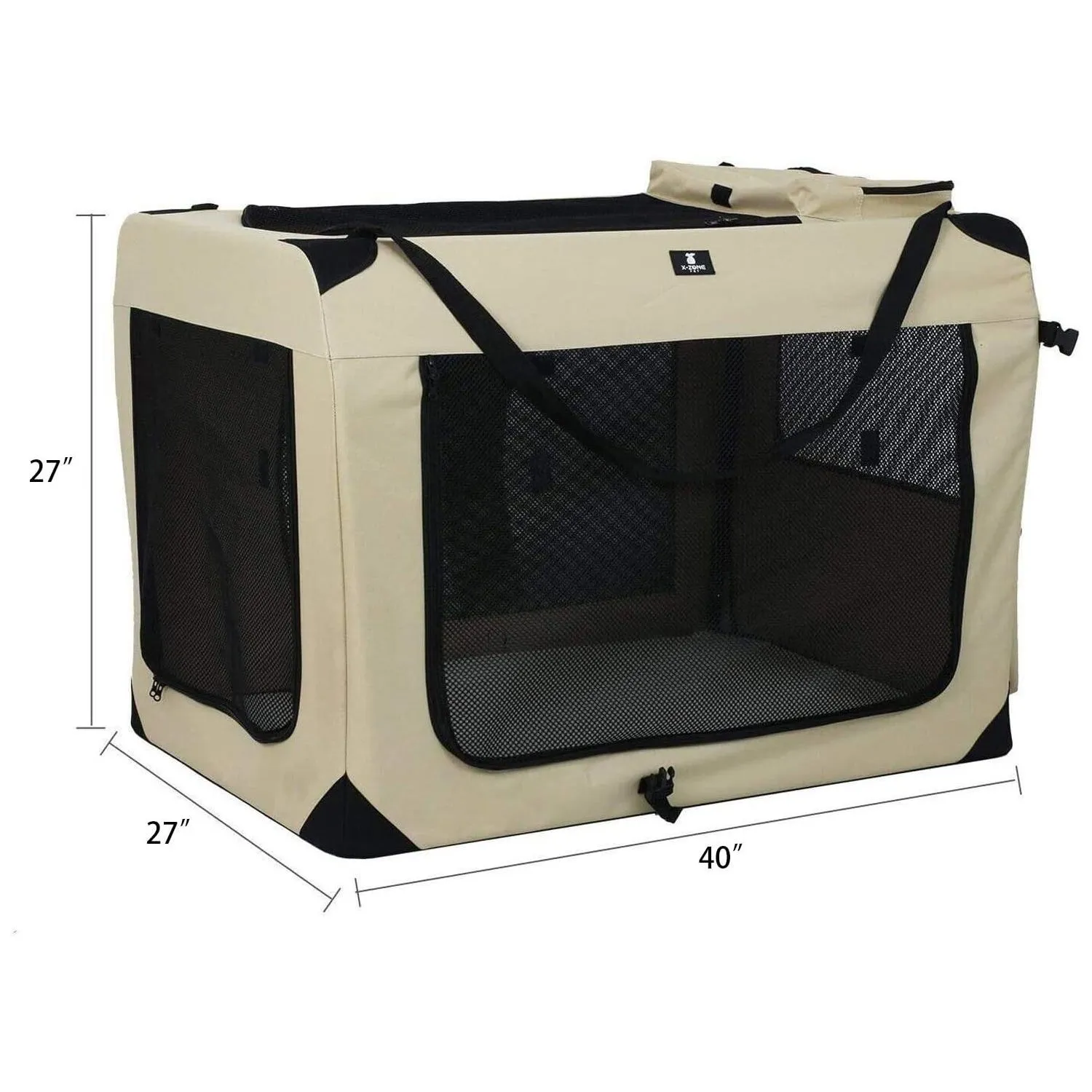 Jaula Para Mascotas Portatil 106x72x10cm Grande Blanco