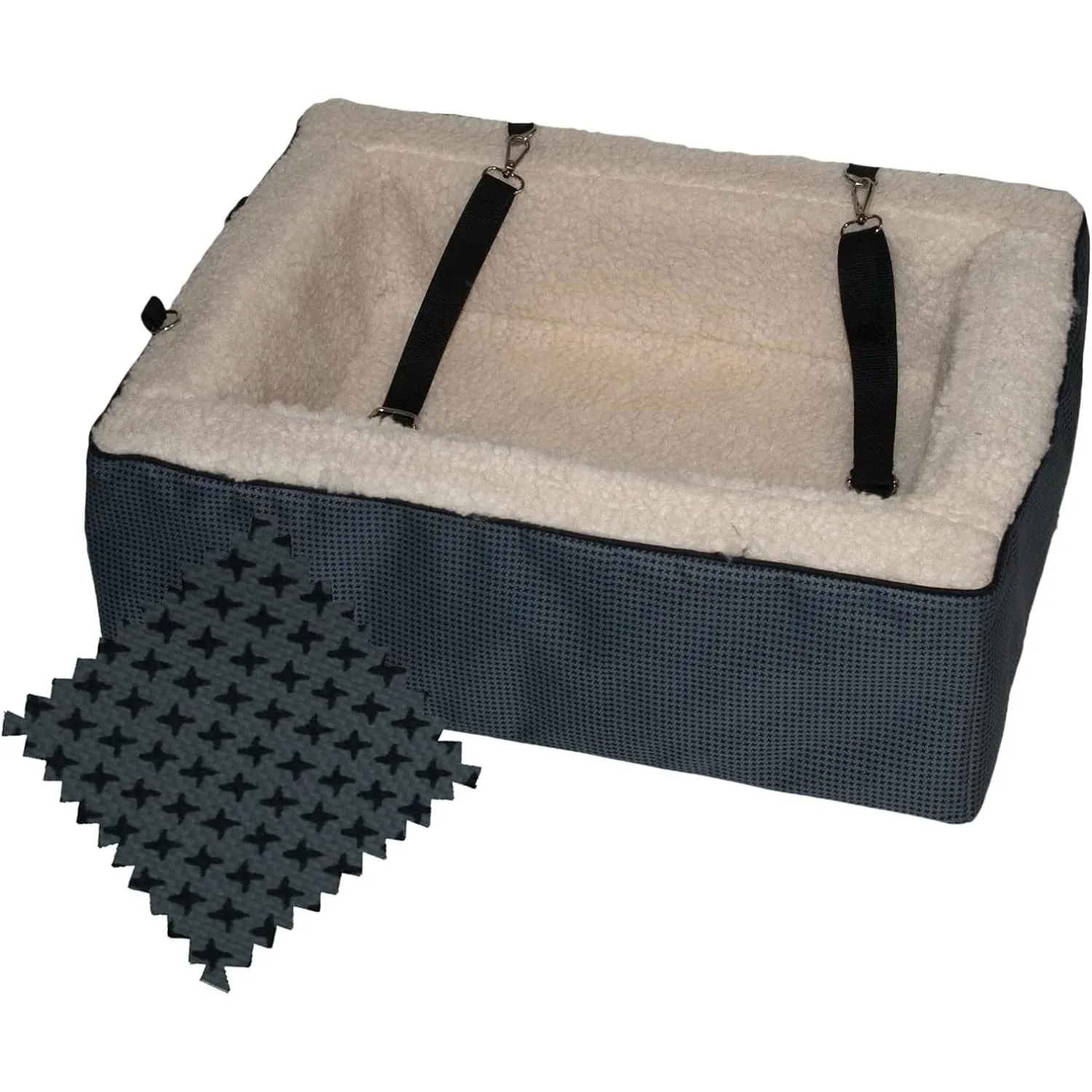 Asiento Automovil Para Perros 46x36x18cm Pequeño Gris