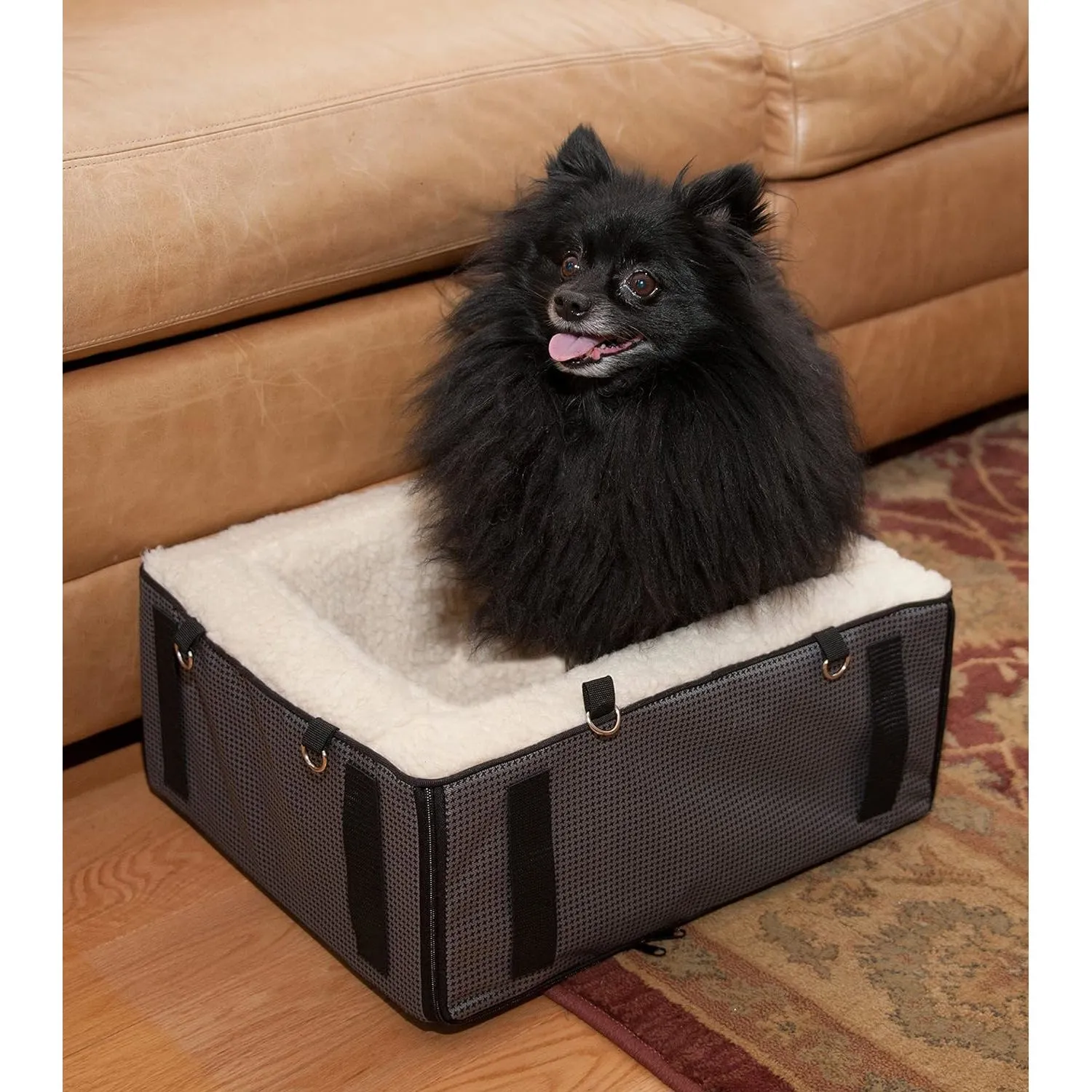Asiento Automovil Para Perros 46x36x18cm Pequeño Gris