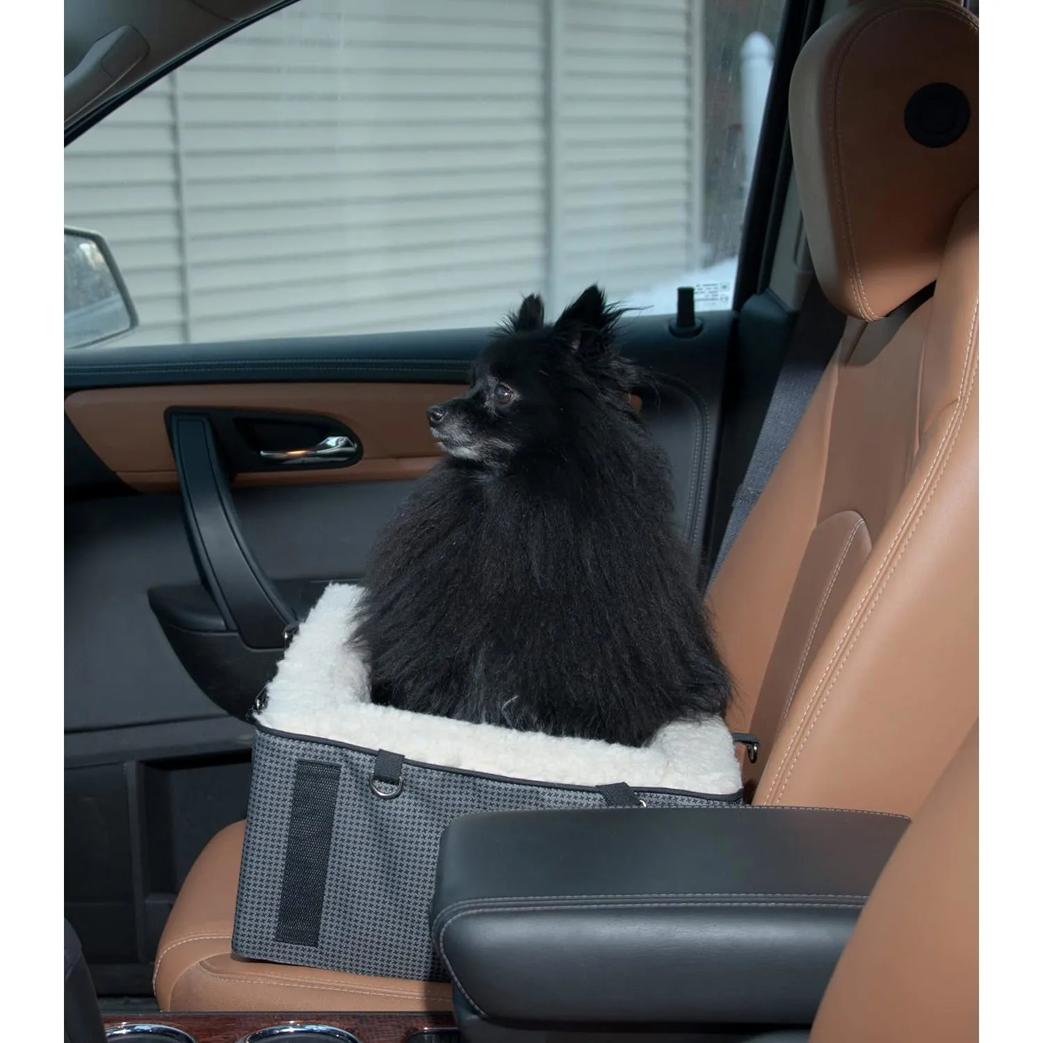 Asiento Automovil Para Perros 46x36x18cm Pequeño Gris 4