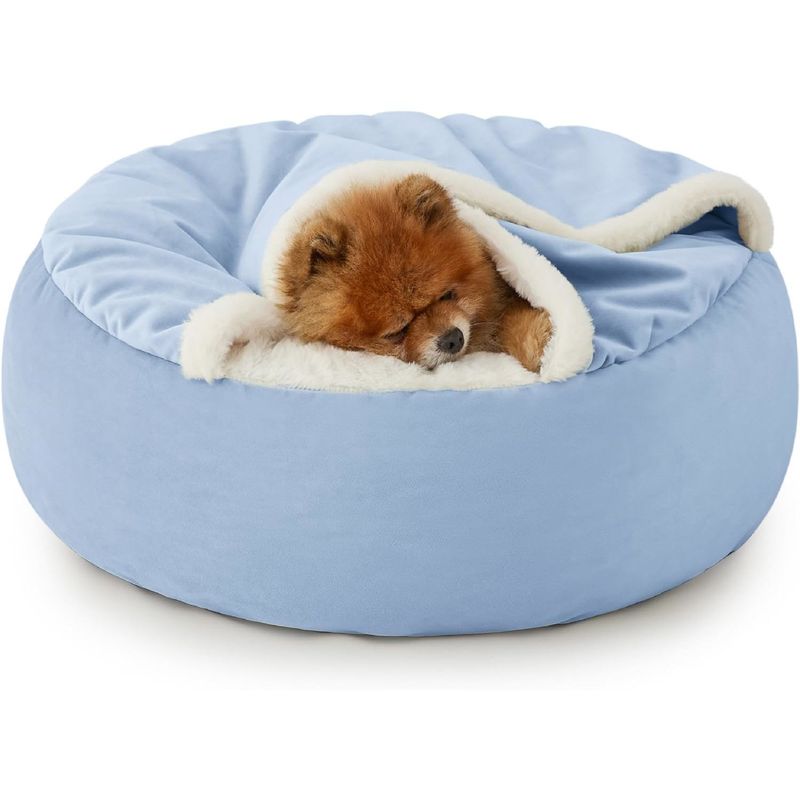 Cama para Perros Pequeños Redonda Cubierta Con Cueva LE SURE