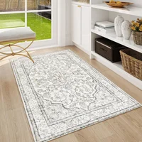 Alfombra Tradicional Oriental Color Beige de 0.91 x 1.52 m Lahome