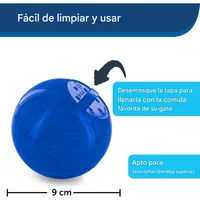 Juguete para Gatos Pelota Interactiva Alimentador Lento Plástico 9cm PetSafe
