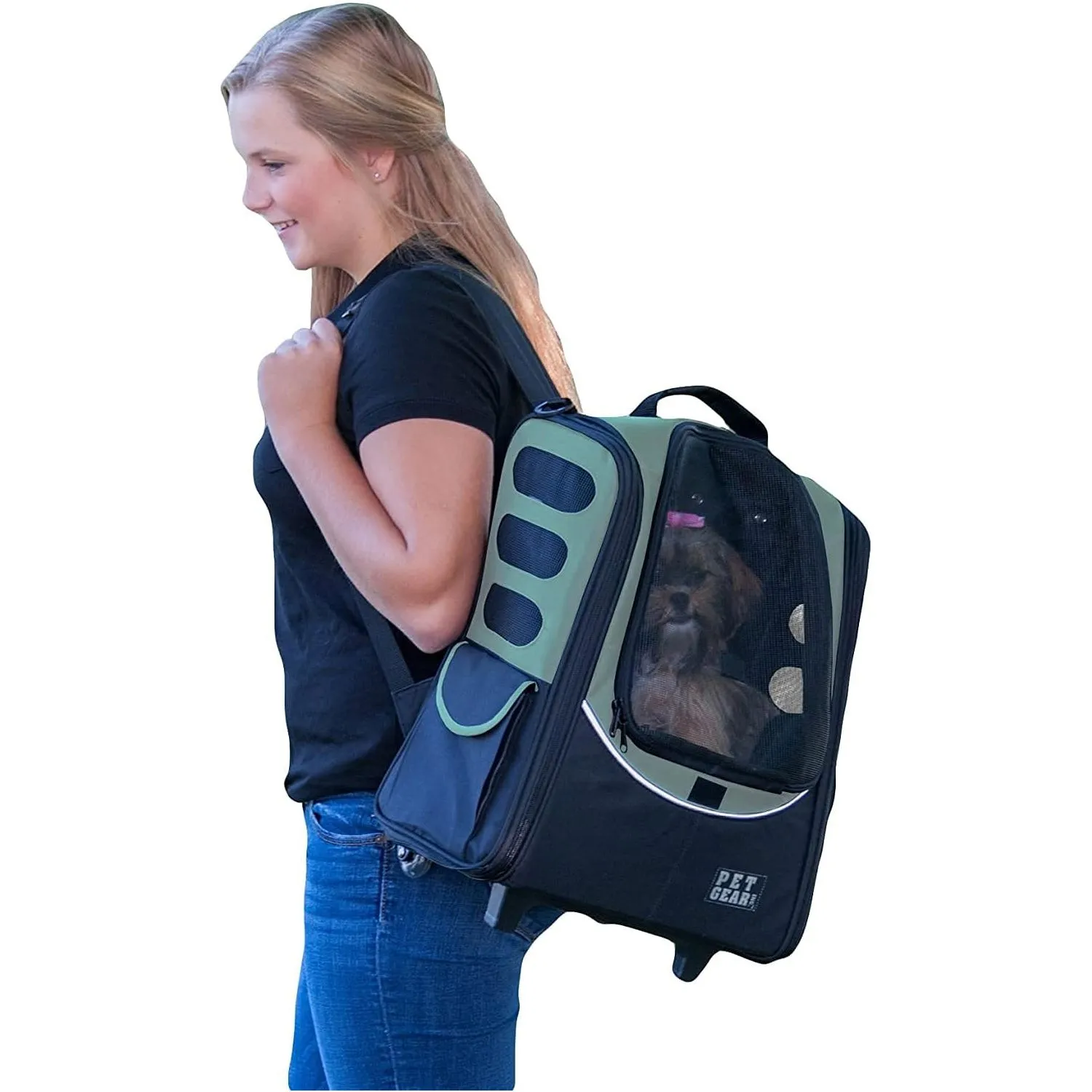 Asiento Automovil Para Perros 36x23x94cm PequeñoVerde 4