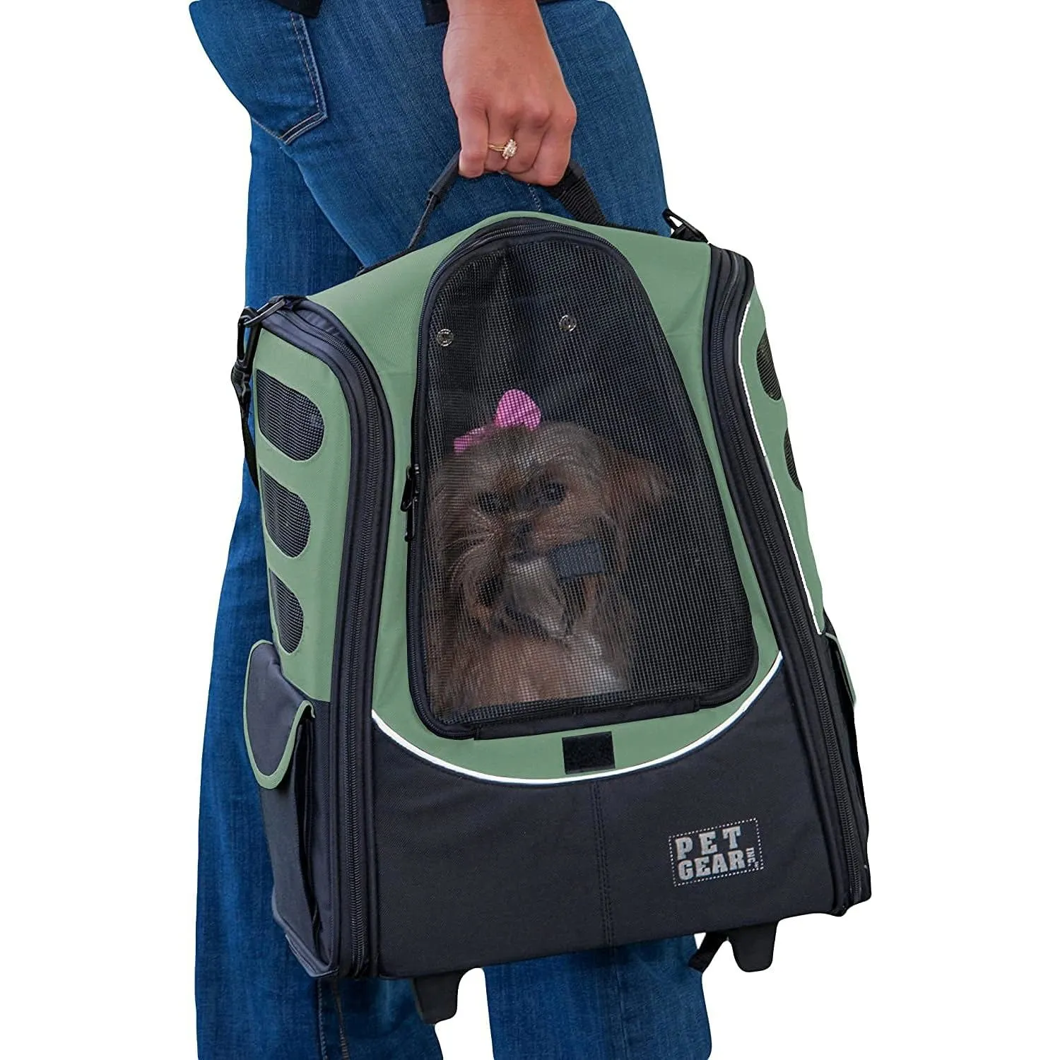 Asiento Automovil Para Perros 36x23x94cm PequeñoVerde 5