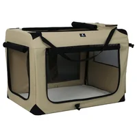 Jaula Para Mascotas Portatil 91x64x9cm Grande Blanco