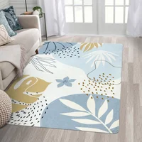 Alfombra Bohemia Lavable Antideslizante de 0.91m x 1.52m Color Azul Marca Lahome
