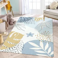 Alfombra Lavable Color Azul Antideslizante de 1.22m x 1.83m Marca Lahome