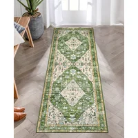 Alfombra Tribal Bohemia Color Verde de 0.61x1.82 m Lahome