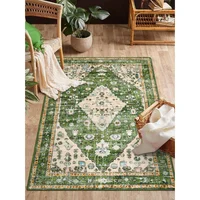 Alfombra Tribal Bohemia Color Verde Lavable de 7.62x12.7cm Lahome